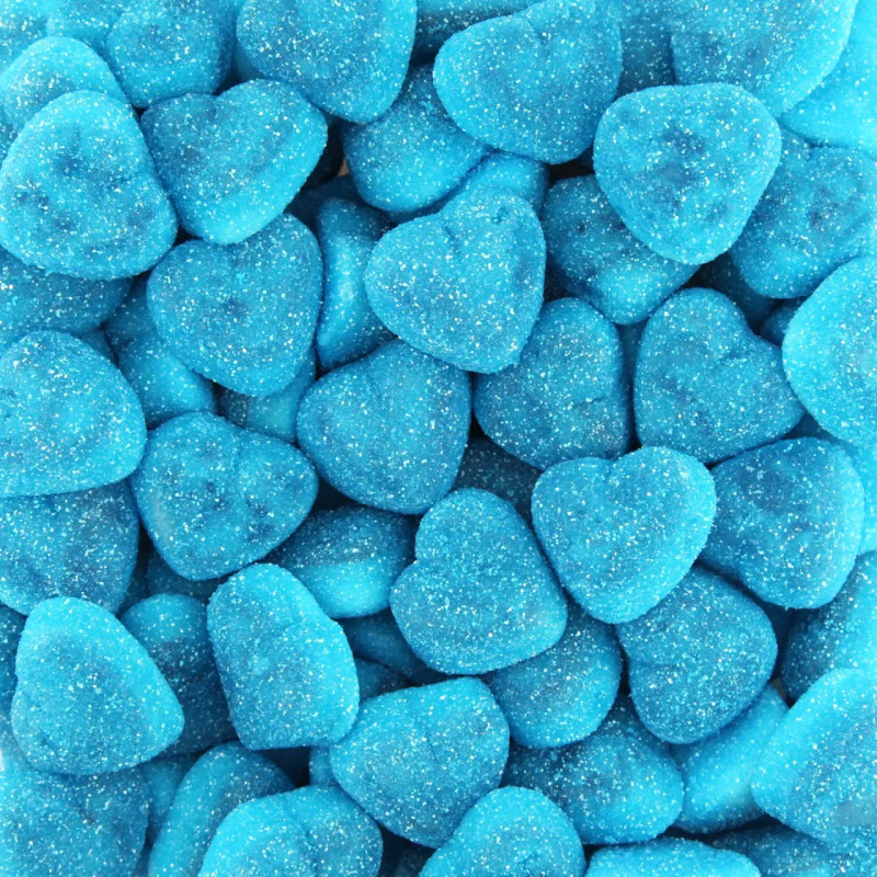 Coeurs fourrés acide framboise HALAL 100g