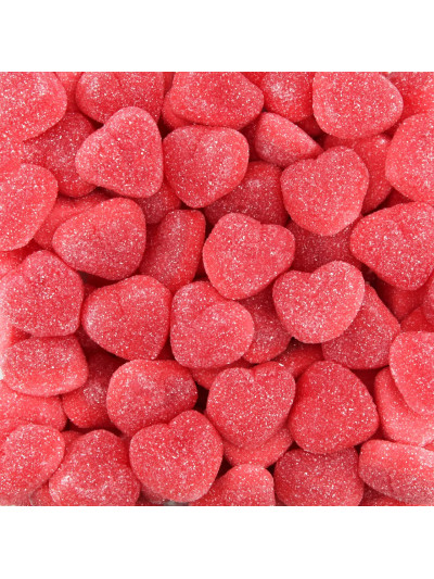 Coeurs fourrés acide fraise HALAL 100g